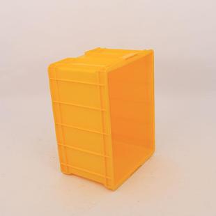 黄色700 0带盖注号塑GBR周转箱带盖3大工业塑料箱配盖9可推高周转