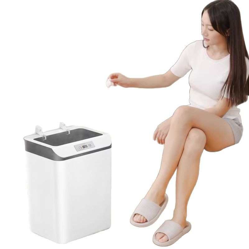 智能垃圾桶感应式自动垃圾带盖客厅厨房厕所卫生间客厅高级垃圾桶