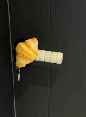 【新家的100个快递】牛角包卧室门把手装饰家居摆件门把手保护套