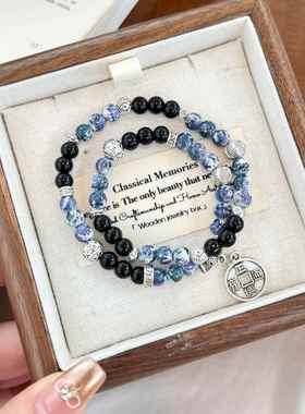 2026新中式古风手作串珠手链女生手串男小众设计情侣款手持年新款