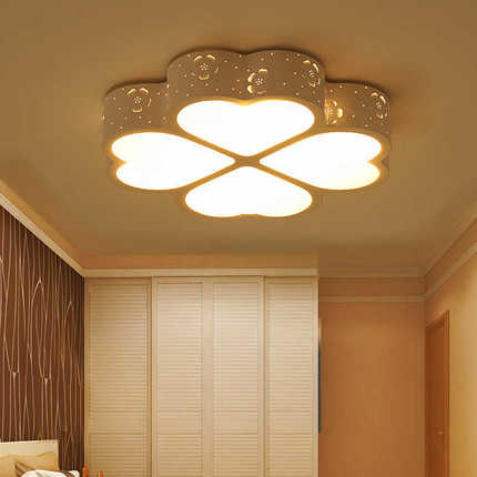 LED吸顶灯批发浪漫主卧室灯圆形儿童房暖灯现代简约客厅餐厅灯