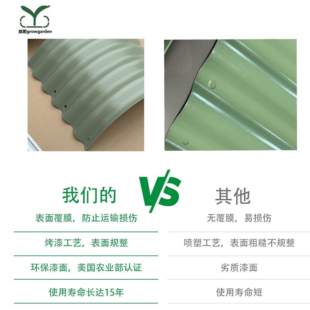 一米菜园金种植箱框2N1-17(2菜菜床蔬种植花简盆户外庭院花园属阳