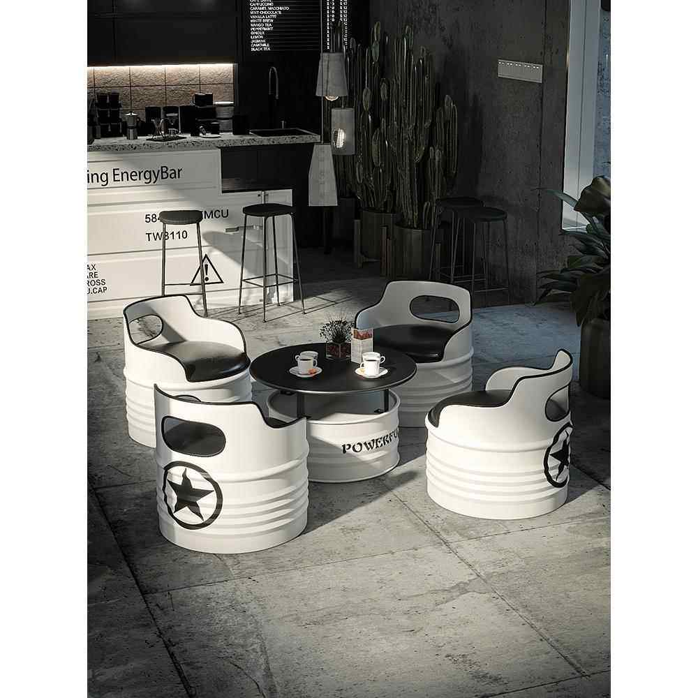 需定制奶茶店桌椅组合咖啡厅酒吧网红商用清吧休息区家用工业风卡