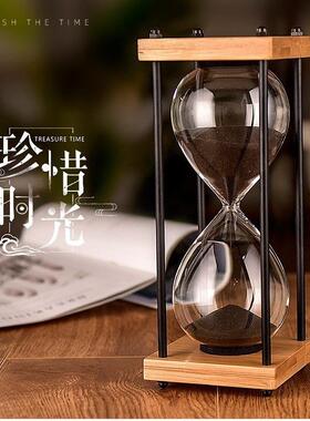 厂家直销玻璃沙漏计时器儿童防摔30分钟计时沙漏创意复古沙漏摆件