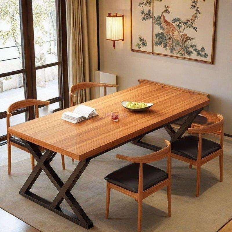 欧式餐桌家用小户型吃饭桌子商用酒吧烧烤店工业风餐桌椅组合