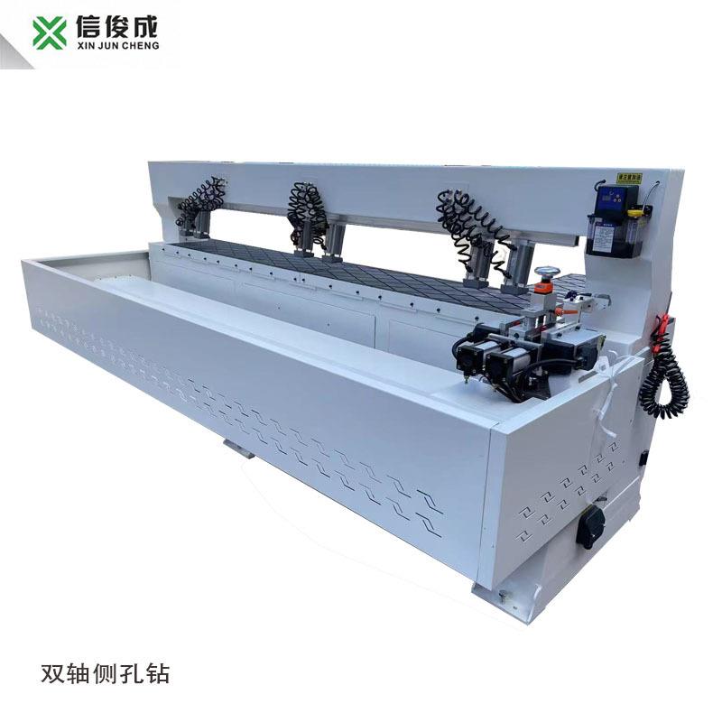 侧孔机双头钻四轴三合一孔木销孔盲孔开槽扫码隐形件拉米诺拉直器