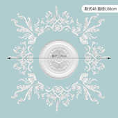 法式 盘造型法式 饰灯石膏欧式 白色雕花盘拼花吊顶拼花灯pu圆盘装