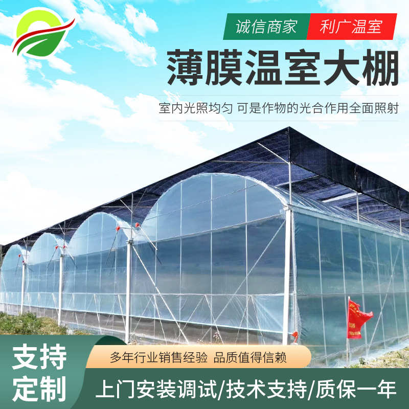 连栋玻璃温室大棚 纹络式智能热镀锌骨架花卉育苗农业温室大棚