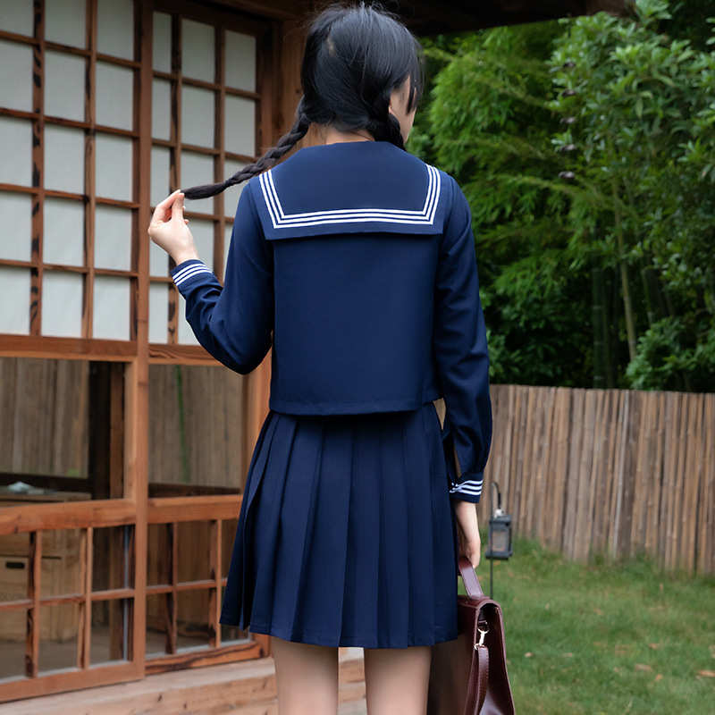 工厂代发包售后全绀三本jk制服水手服jk校供感百褶裙jk套装百褶裙
