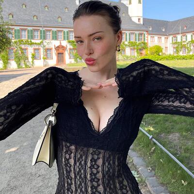 Women Spring Autumn Sleeve Club Casual V Neck See Through