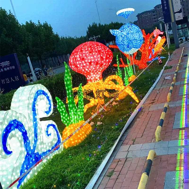 LED海豚造型灯LED发光海洋动物灯时尚海鲜酒楼装饰灯具