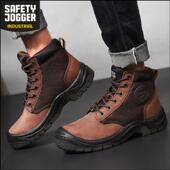 鞍琸宜SafetyJogger牛皮电焊劳保鞋 透气防砸防刺舒适防静电安全鞋