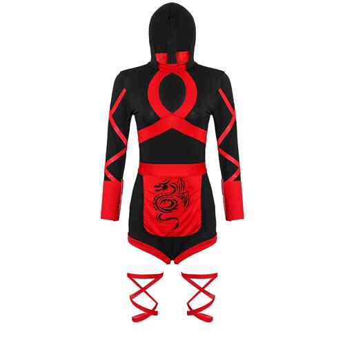 Female Warrior Uniform Dragon T Costume