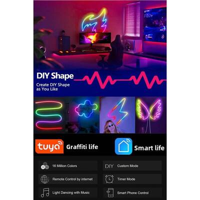 12V LED Strip Neon Lights Tuya Smart Life WiFi Bluetooth RGB