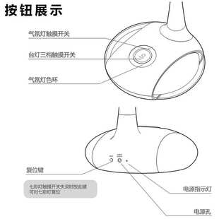 饰灯床头RGB氛围小夜灯批发 现代简约学生学习护眼台灯家用桌面装