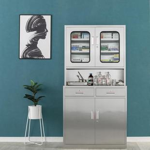 不锈钢西药柜中药柜加厚诊所器械柜储物柜器皿柜操作处置台配药柜