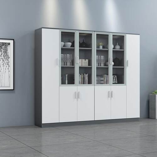 办公家具财务室资料柜老板桌配套背景书柜落地储物柜文件柜子木质