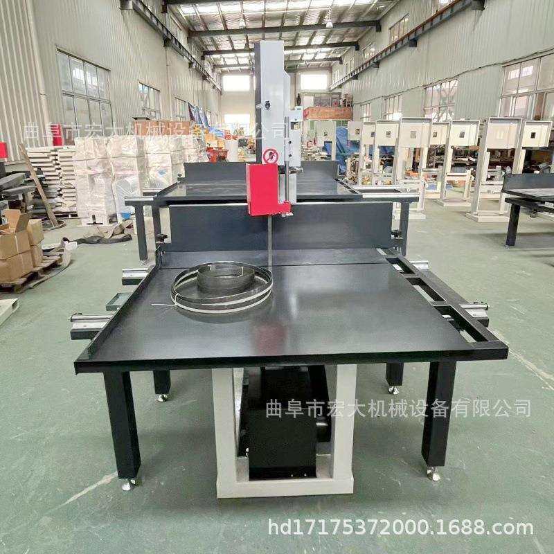 MJ-346推台带锯机 宏大生产非标大工作台黄烧纸修边切块带锯机