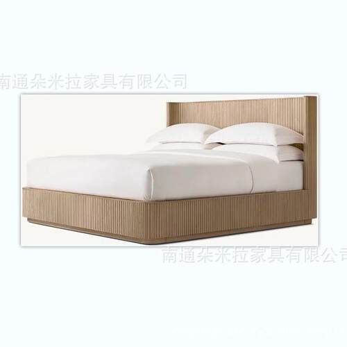 美式R/H实木床乡村复古 卧室家用双人床现代简约大床别墅主卧婚床