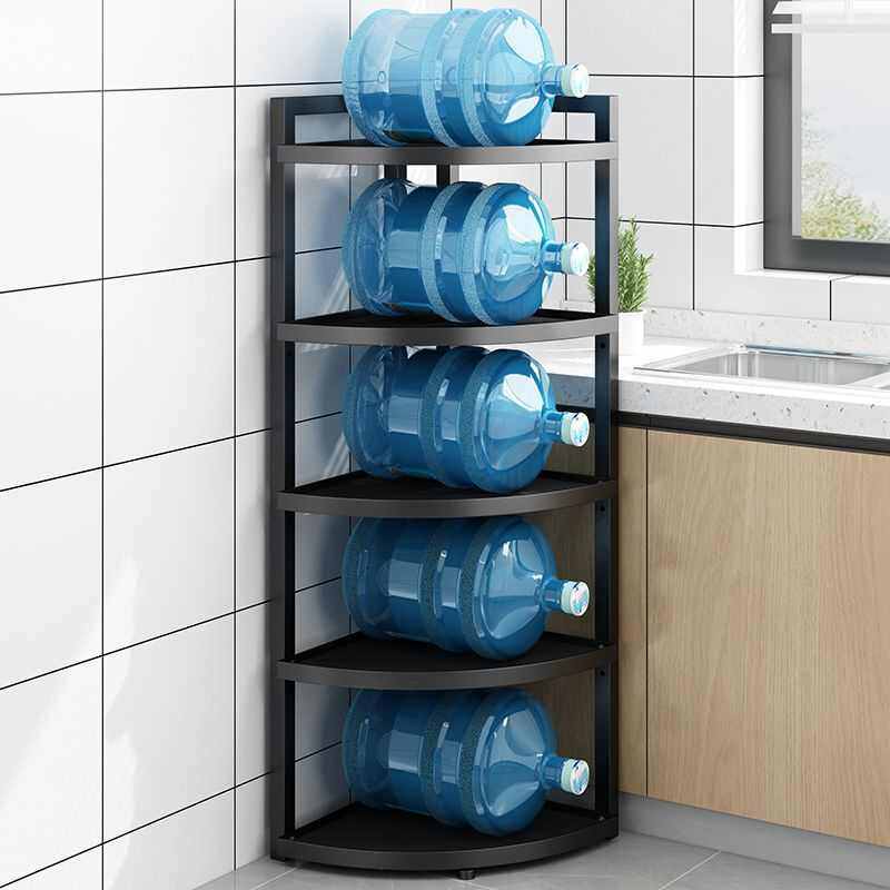 物具多层三角形锅收纳架蔬菜架架灶台墙角架厨房转角落地置扇形放