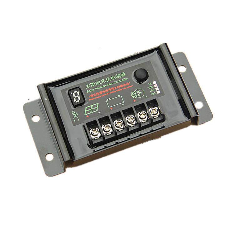 9.6V12.8V光伏控制器10A防水锂电铅酸太阳能电池板控制器PWM充电