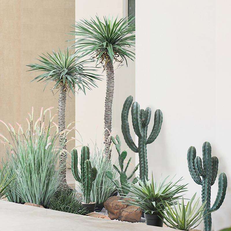 量尺仙人柱绿植仙人掌盆栽热带沙生植物造景观组合民宿咖啡厅绢花