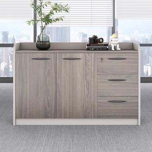 办公文件柜带锁木质储物柜文件柜隔板杂项储物柜地板柜低柜组合柜