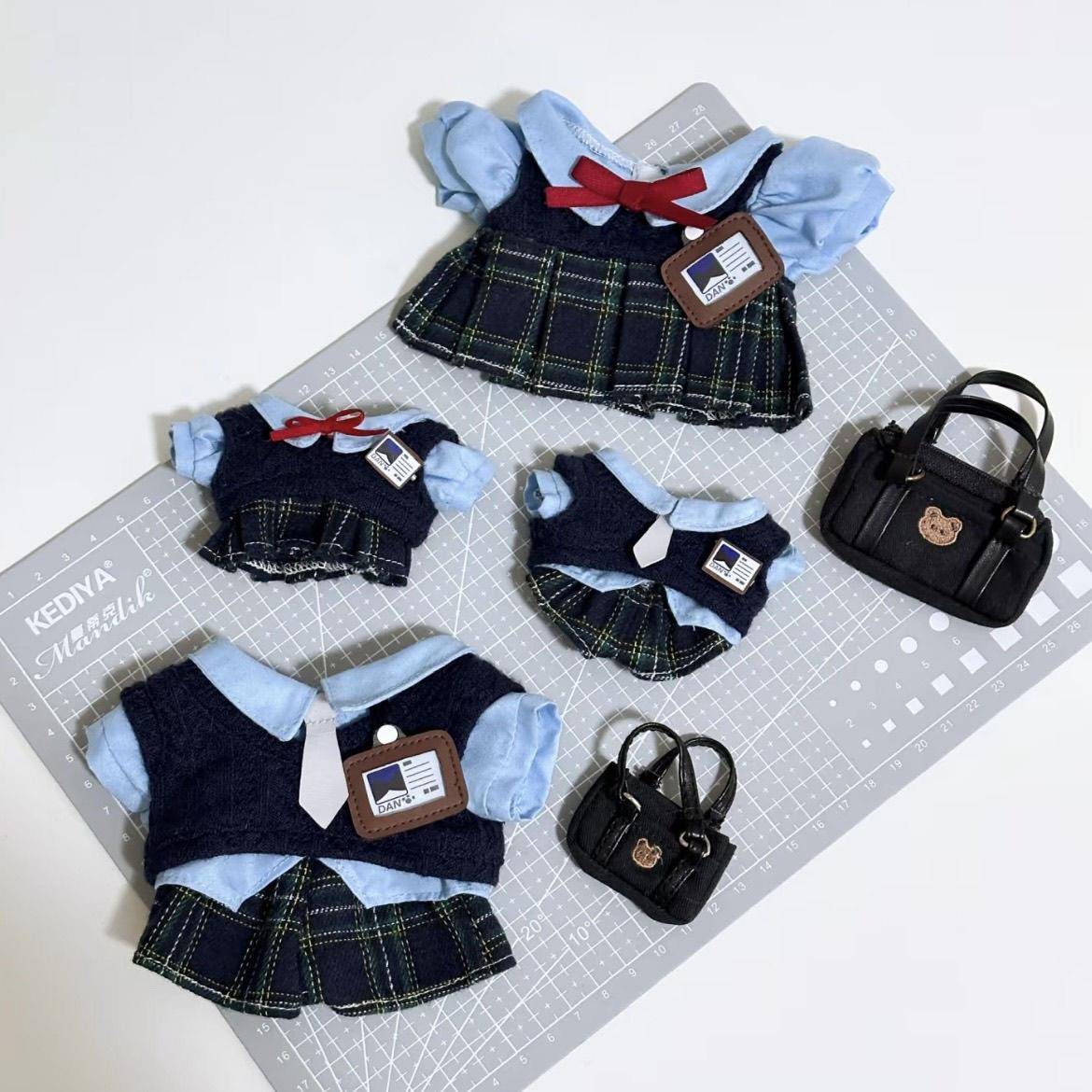 10cm20cm棉花娃衣 班级日志 “仔仔班”套装娃衣甜美学院风娃衣
