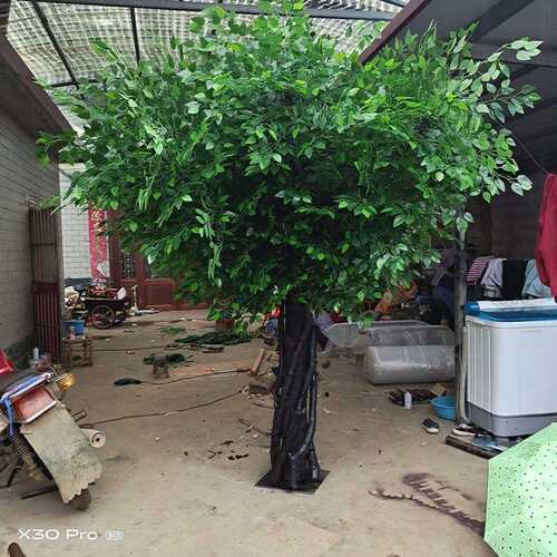 仿真榕树仿真大型植物装饰大厅实木仿真绿榕树植物室内花假树