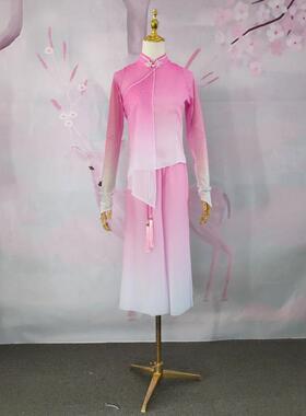 高档古典服舞演出歌胶剧州秧《桃靥》目舞蹈服民族扇子舞艺考表演