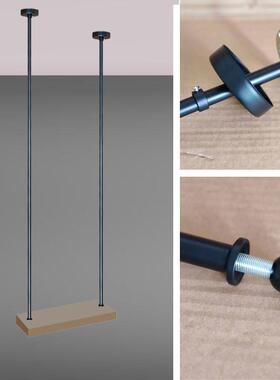 加长层板吊杆单层板悬空支架吊板吊架吊层板隔板五金黑色铁艺吊丝