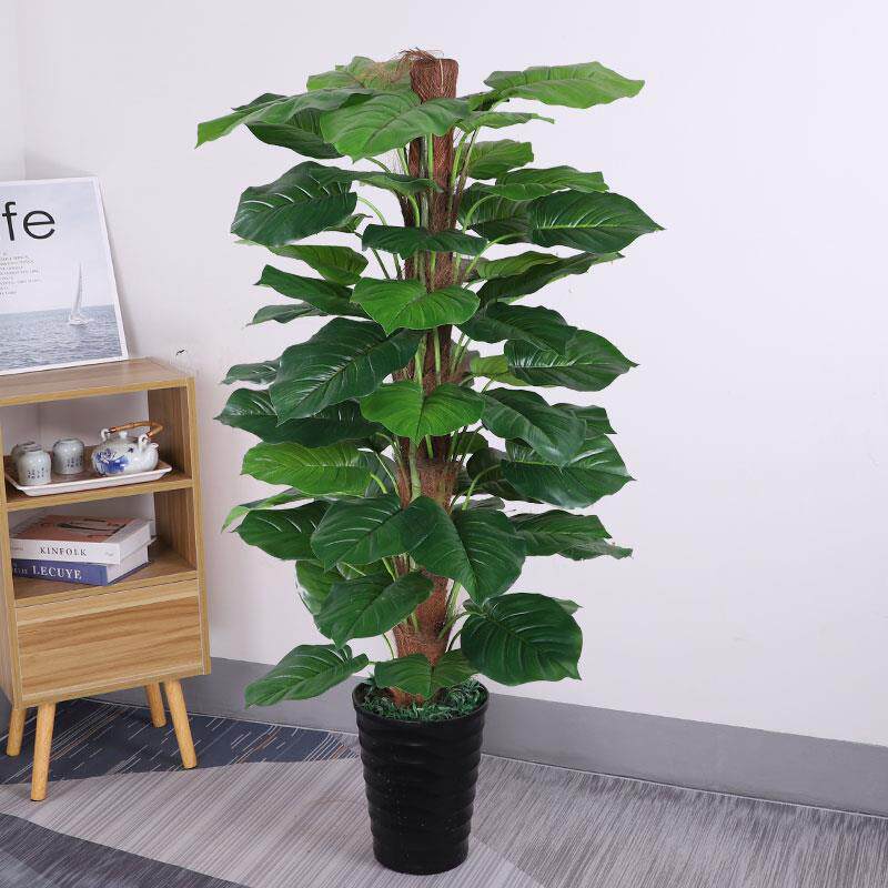 假树绿植客厅室内落地大型植物盆景摆件大叶绿萝假花