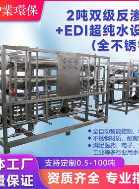 工业EDI纯水设备EDI双级反渗透水处理系统工业一体化超纯水装置