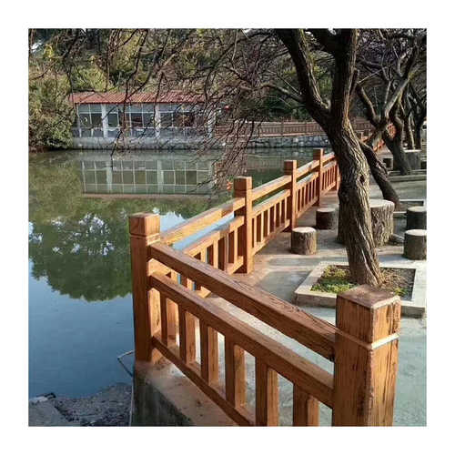 护栏防广东仿木水泥河15围栏混公园农村提栏杆鱼塘泥土栈道老店年