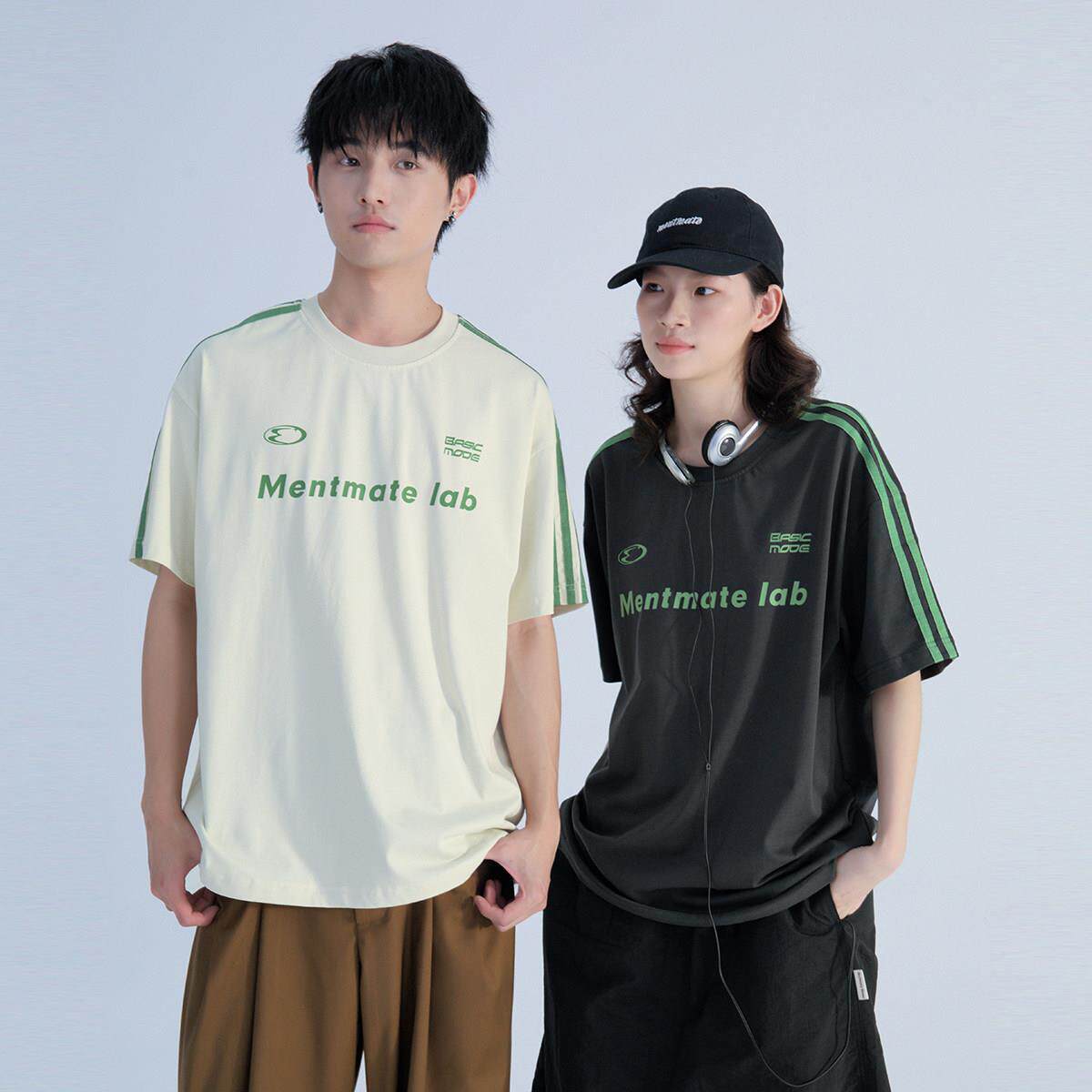 Mentmate 25SS 夏日绿色系运动风T恤衫 男女中性百搭休闲短袖tee