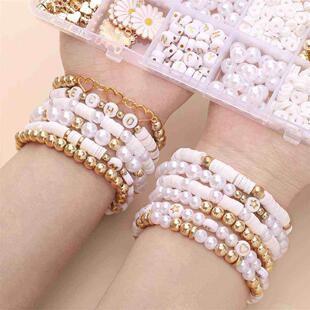 Diy Letter Bracelet Necklace Making Clay Jewelry Beads