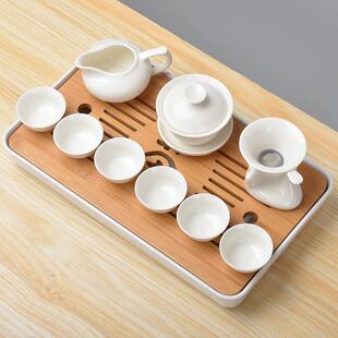 托盘茶海台 沥水托盘竹制小茶盘方形沥水干泡盘小号竹制迷你储水式