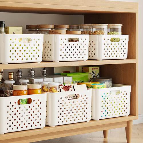 Storage Baskets for Snacks and Toys, Home Plastic Storage Bo