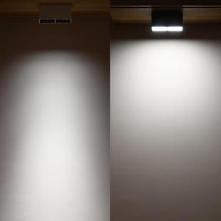 迷小筒灯明装 方形斗胆超薄黑你白色台免开孔L阳D双头 吸E顶NMQ式