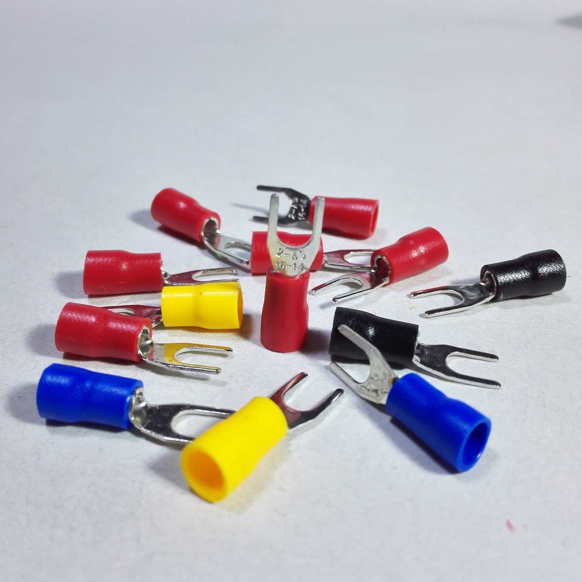 SV2.5-4S厚冷压端子0.6mm Y型U形叉口压着端头线耳H65黄铜1000个