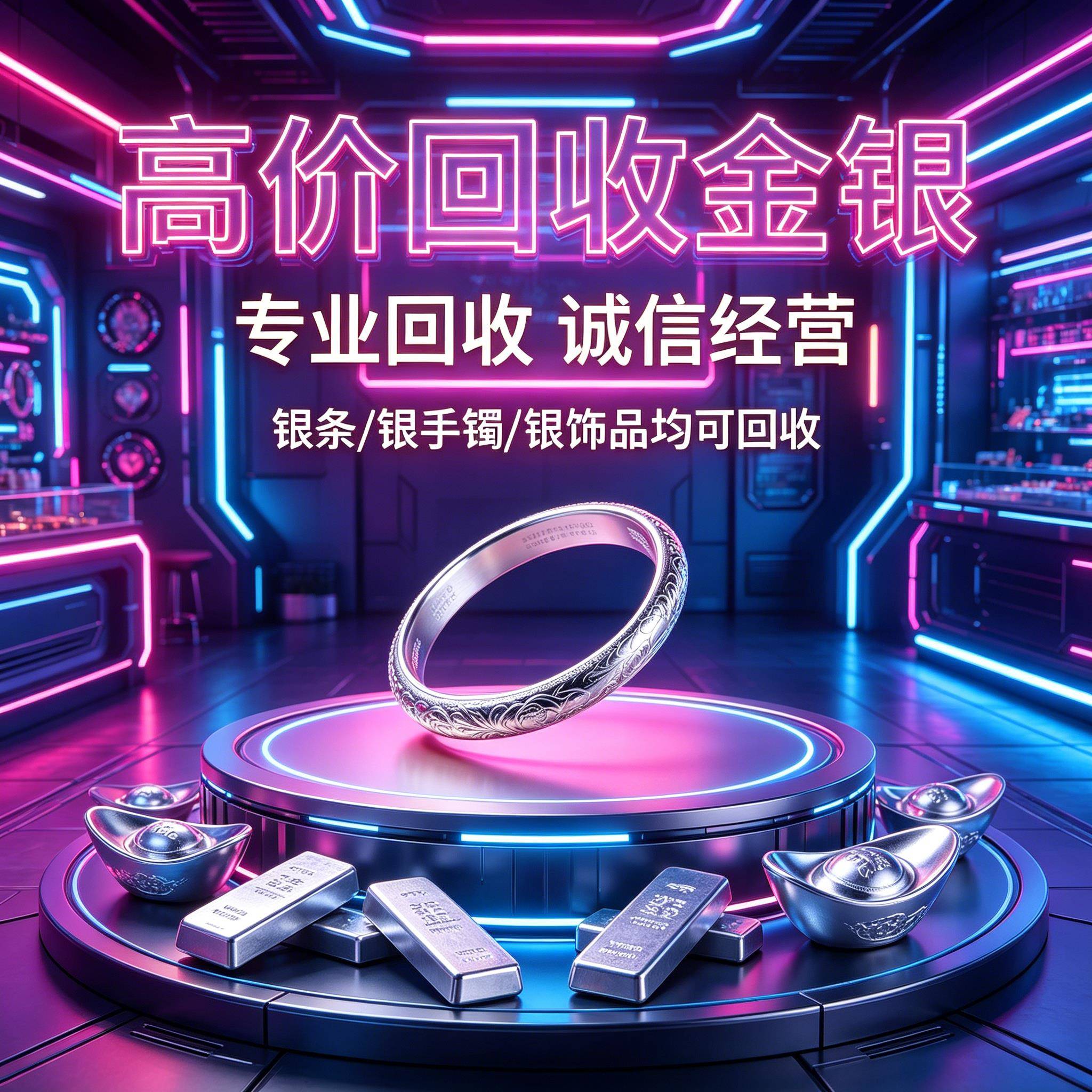 回收足金999白银925黄金饰品950铂金990回购AU750白金18k彩金首饰图片