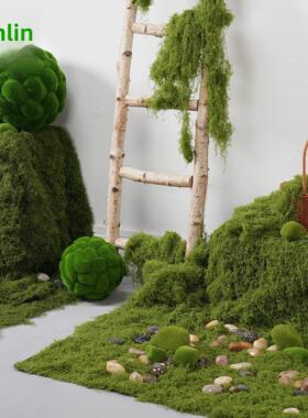 模拟苔藓草皮造景微景观装饰假苔藓绿色植物铺装彷生草坪墙软植物