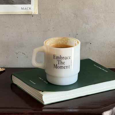 原创玻璃咖啡杯玉感牛奶马克杯复古耐热防爆耐高温水杯韩式简约风