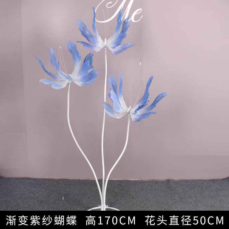 橱窗莫奈立体纸纸蝴蝶蝴蝶设计美装饰道具皱纹婚礼巨型花艺艺纸陈