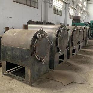 卧式 原木椰子壳荔枝木炭化炉稻壳碳机设壳备甘蔗渣椰制木50型炭机