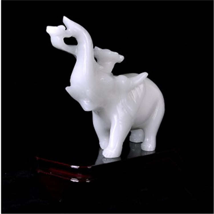 玉器批发市场阿富汗玉石摆件 风水聚财吸水开业如意象工艺品