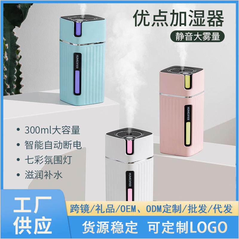 新款直销2024跨境新款优点加湿器家用桌面迷你usb车载空气净化器