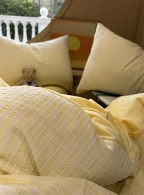 高档A套面色织水洗棉提花B版牛奶绒灰色5四件1.m舒1.8秋冬适保暖