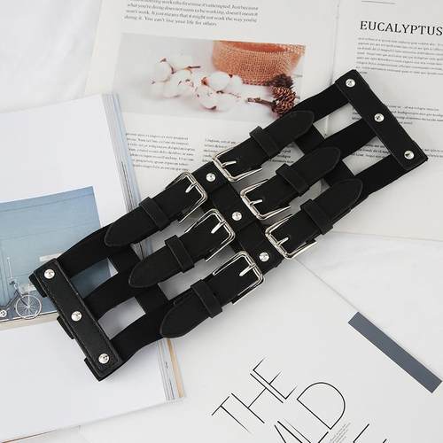 暗黑Lolita赛博朋克哥特机能腰带女显瘦束腰军lo配饰jk辣妹腰封酷