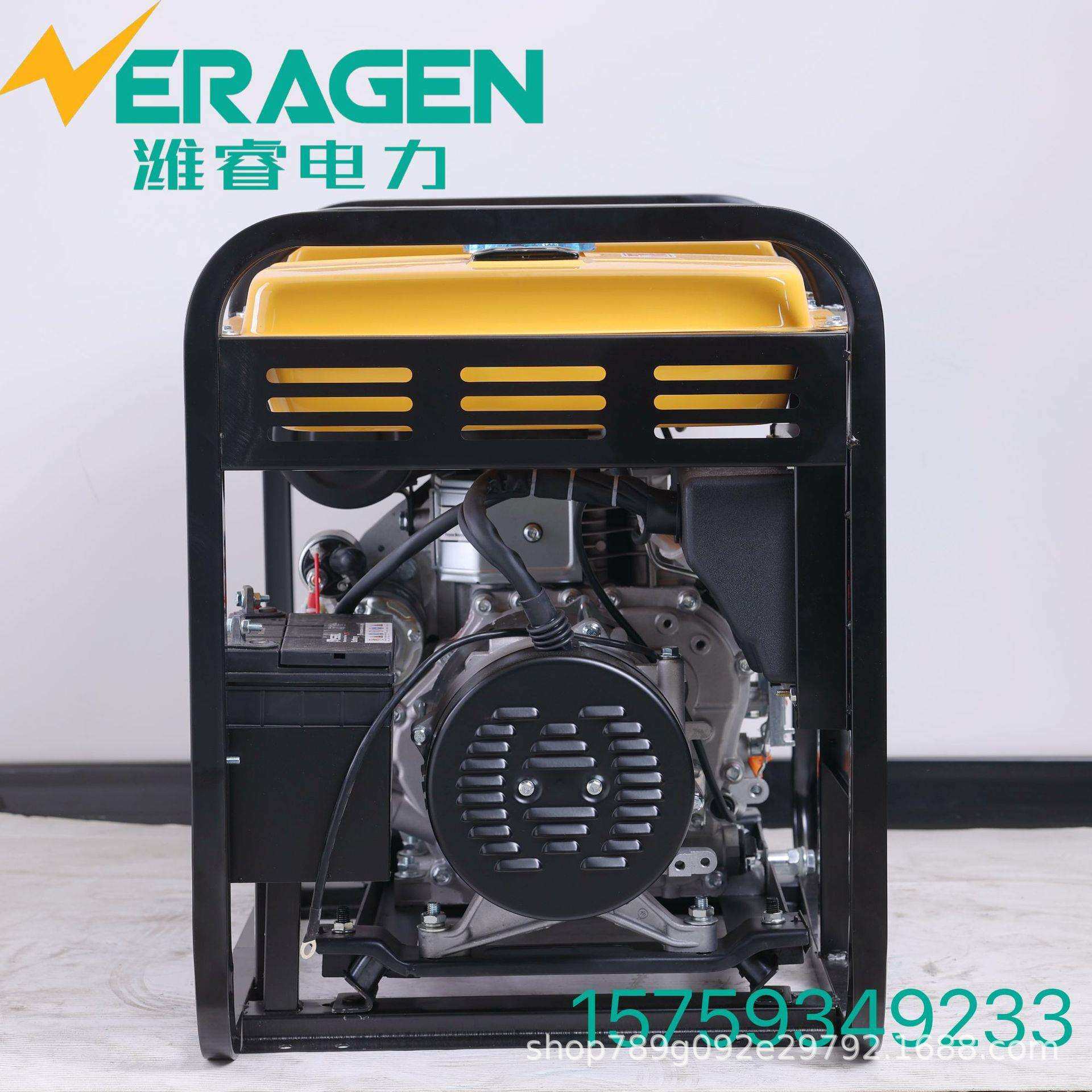 柴油发电机组家用220V单相3/5/6/8千瓦/10KW三相低噪音380V双电压